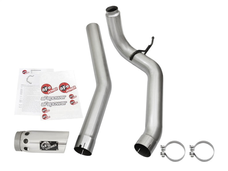 aFe LARGE Bore HD Exhausts 4in DPF-Back SS-409 2016 Compatible with Nissan Titan XD V8-5.0L CC/SB (td) 49-46113-P