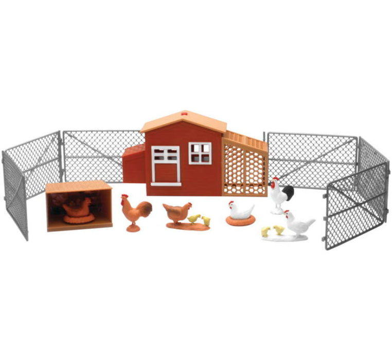 New Ray Plastic Chicken Coop Playset with Sounds SS-05116