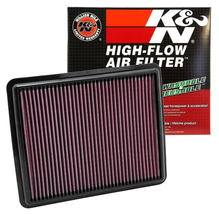 K&N 33-2448 Air Panel Filter for KIA SORENTO L4-2.4/V6-3.5L F/I, 2010-2013