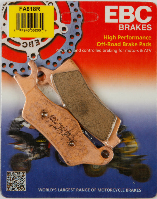 EBC Brakes FA618R R Series Sintered Disc Brake Pad, Black, 1x1x1