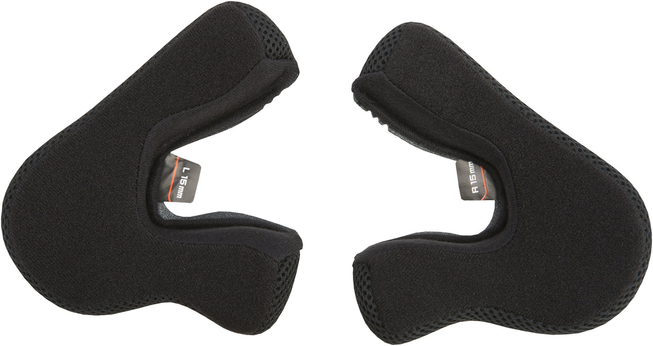 GMAX unisex-adult full-face-helmet-style Cheek Pad (Mx46) (Black, XXX-Large 15mm)