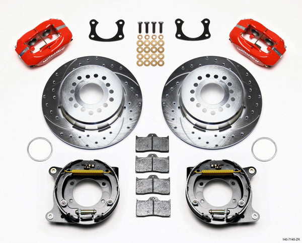 Wilwood Forged Dynalite P/S P-B Kit Drill-Zinc Red New Big Ford 2.50in Offset 140-7140-ZR