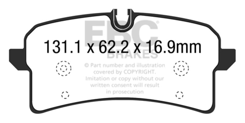 EBC 14+ Fits Porsche Macan (Cast Iron Rotors Only) 3.6 Twin Turbo Yellowstuff Rear Brake Pads DP42204R