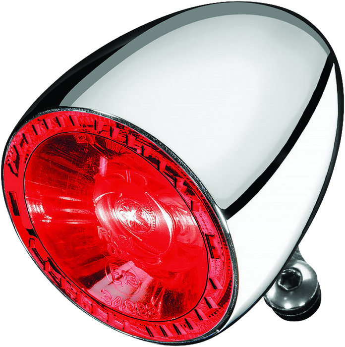 Kuryakyn Motorcycle Lighting Accessory: Kellermann Bullet 1000 Rb, Rear Led Running/Turn Signal/Blinker Light, Red/Red, Chrome, Pack Of 1 2860