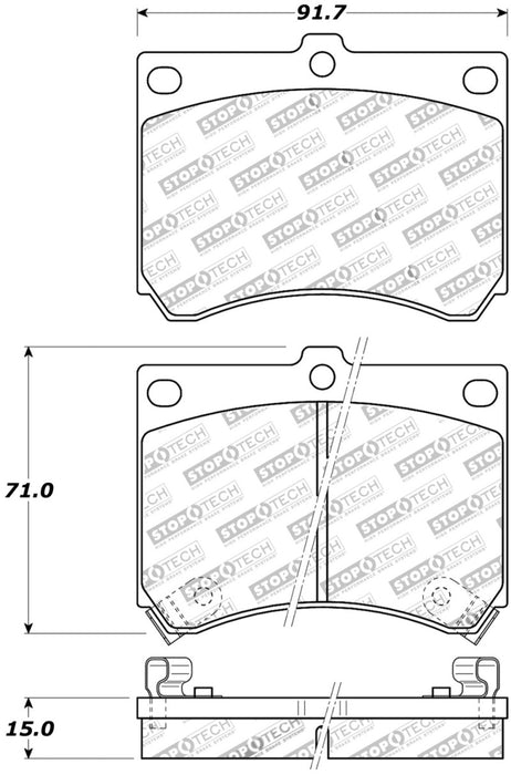 StopTech Street Touring 91-03 Ford Escort ZX2 / 92-95 Mazda MX-3 Front Brake Pads 308.0473