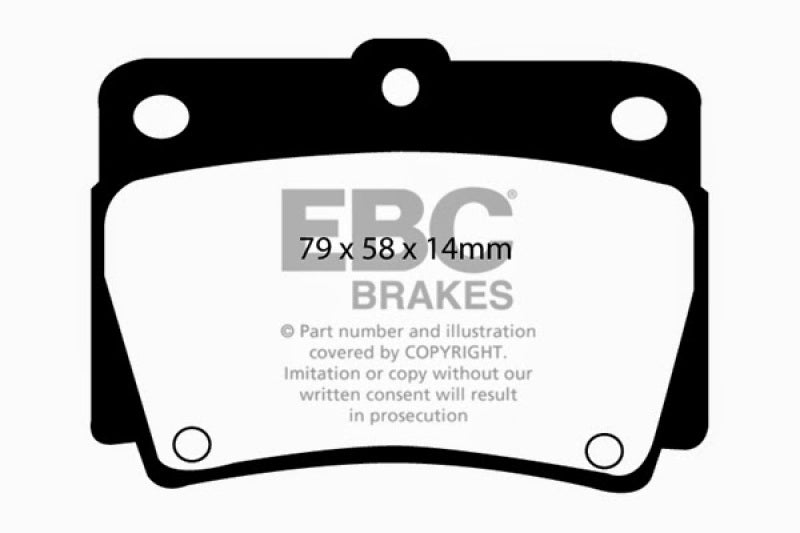 EBC 97-00 Mitsubishi Montero Sport 2.4 Ultimax2 Rear Brake Pads UD733