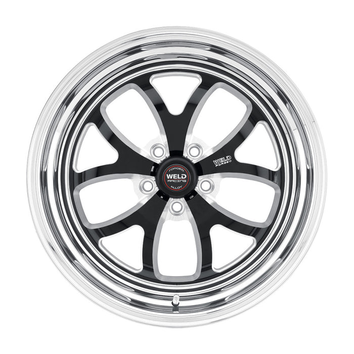 Weld S76 15x8.33 / 5x4.5 BP / 4.5in. BS Black Wheel (Medium Pad) Non-Beadlock 76MB-508A45A