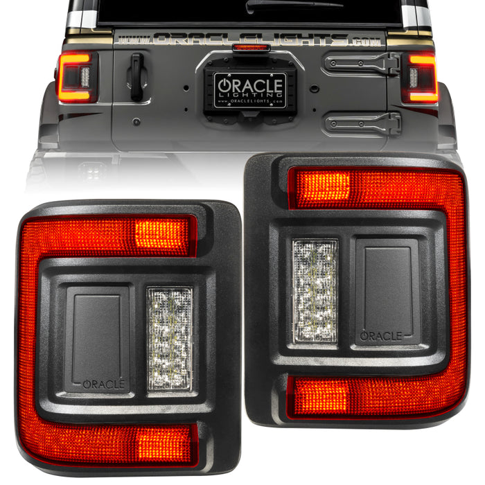 Oracle Lighting "Black Series" Flush Mount Led Tail Lights For Jeep Wrangler Jl 5884-504-T