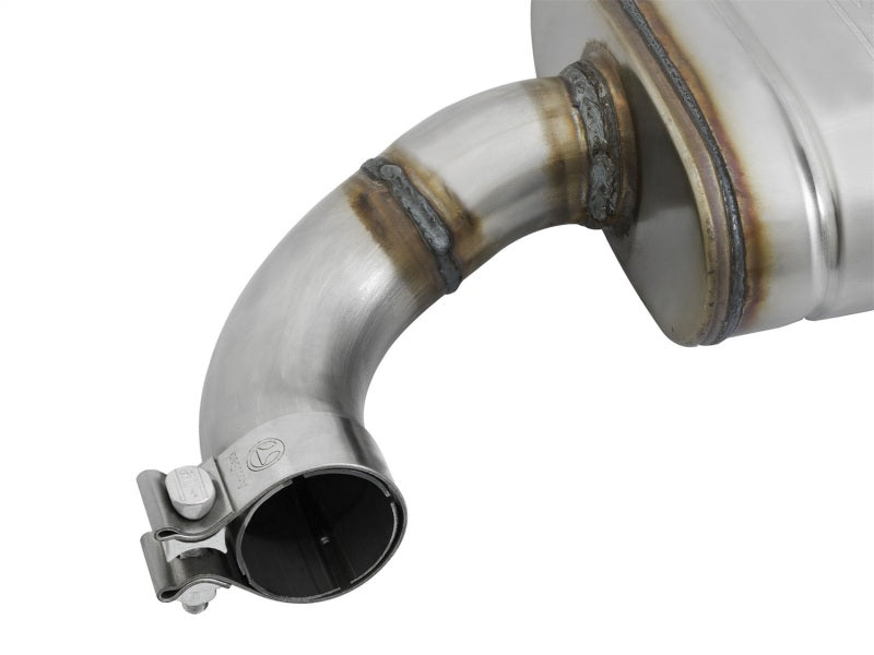 aFe MACHForce XP 2.5in 409 Stainless Axle Back Exhaust w/Stainless Tips 15-17 Ford Mustang I4-2.3L 49-43085-P