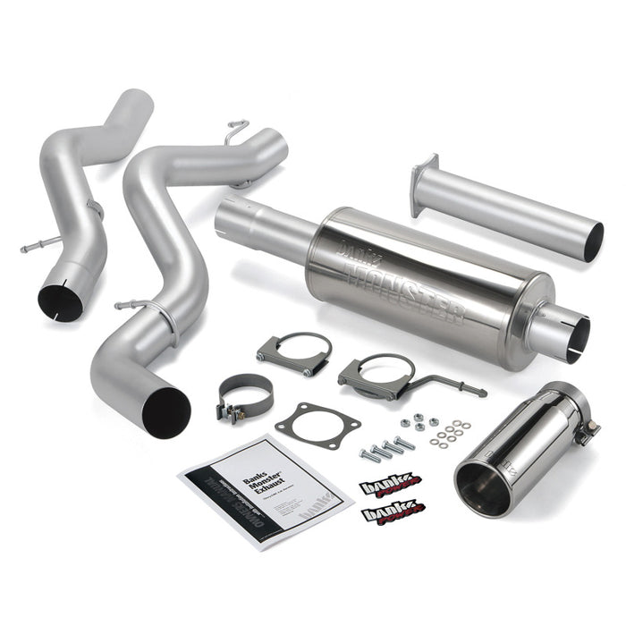 Banks Power 02-05 Chevy 6.6L EC/CCSB Monster Exhaust System SS Single Exhaust w/ Chrome Tip 48633