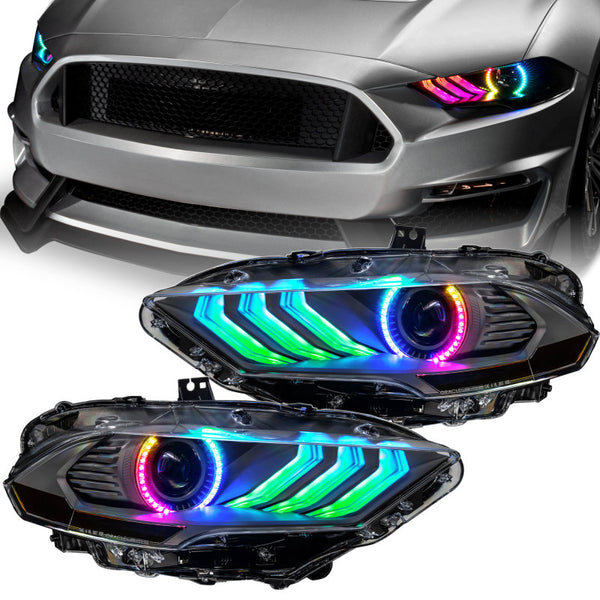 Oracle Lighting 18-23 Ford Mustang Dynamic ColorSHIFT LED Headlights Black Series SEE WARRANTY 8204-332