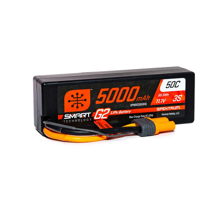 Spektrum RC 3S Smart G2 LiPo 50C Battery Pack (11.1V/5000mAh) w/IC5 Connector