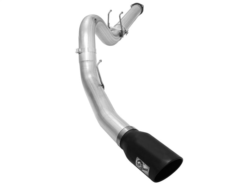 aFe Atlas Exhausts 5in DPF-Back Aluminized Steel Exhaust Sys 2015 Ford Diesel V8 6.7L (td) Black Tip 49-03064-B