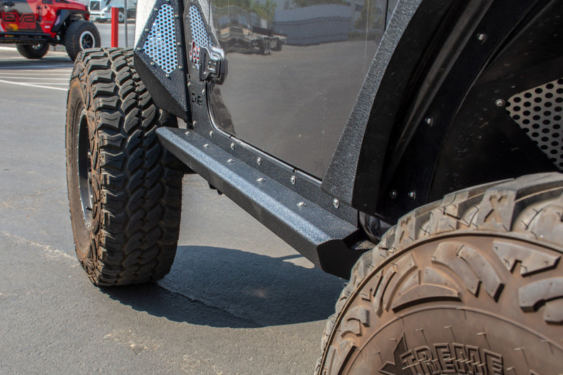 Dv8 Offroad Rock Sliders Srjl-2618+ Jeep Jl 2-Door Rock Slider With Rock Skin SRJL-26