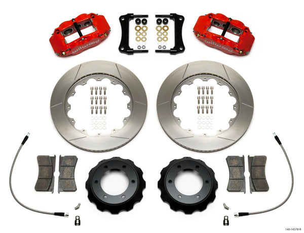 Wilwood Narrow Superlite Red 6R Front Kit 14in Slotted Rotor w/ Lines 05-15 Toyota Tacoma 140-14578-R
