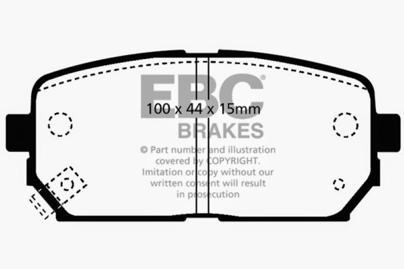 EBC 2007-2010 Kia Rondo 2.4L Ultimax2 Rear Brake Pads UD1296