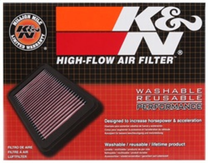 K&N Engine Air Filter: Reusable, Clean Every 75,000 Miles, Washable, Premium, Replacement Car Air Filter: Compatible With 2016-2018 Nissan (Micra), 33-3082