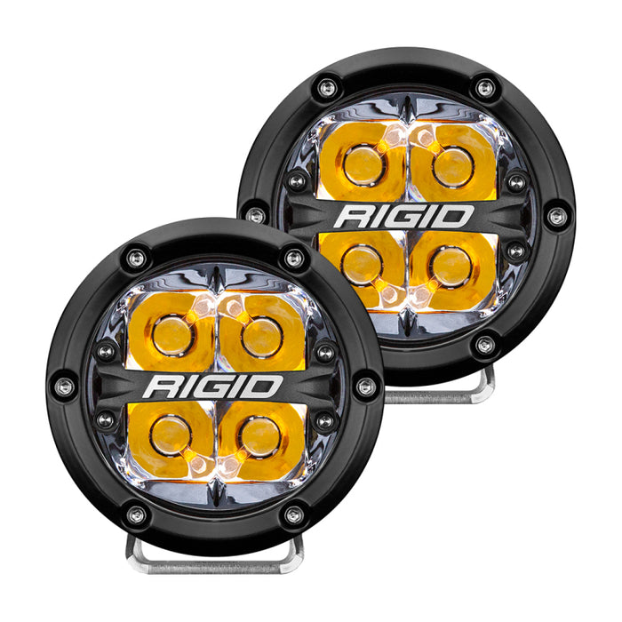 Rigid 360-Series 4 Inch Round Led Off-Road Light, Spot Beam Pattern For High