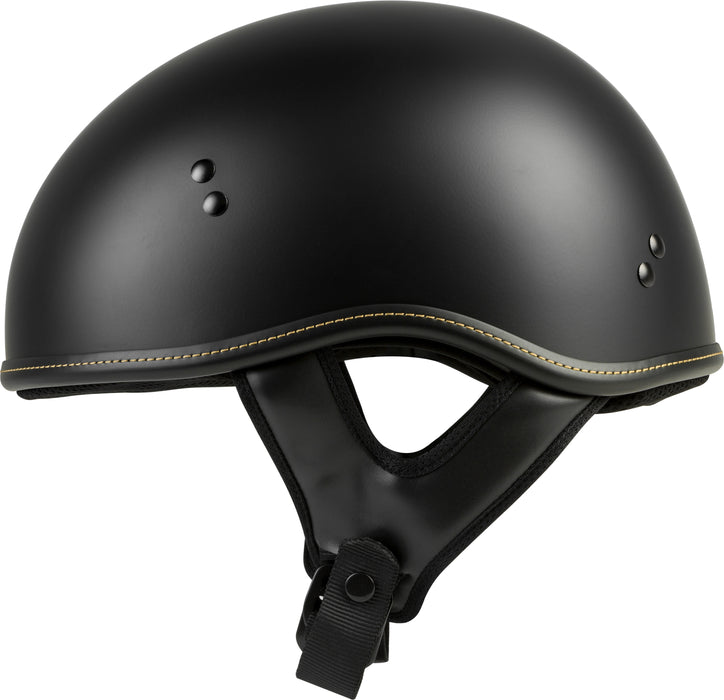 Highway 21 Motorcycle .357 Half Helmet (Matte Black, 2X-Large)