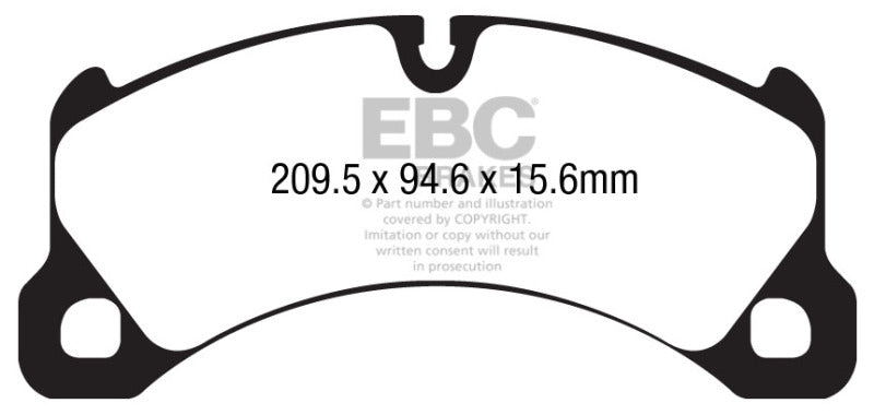 EBC 10+ Fits Porsche Cayenne 3.6 Yellowstuff Front Brake Pads DP42162R