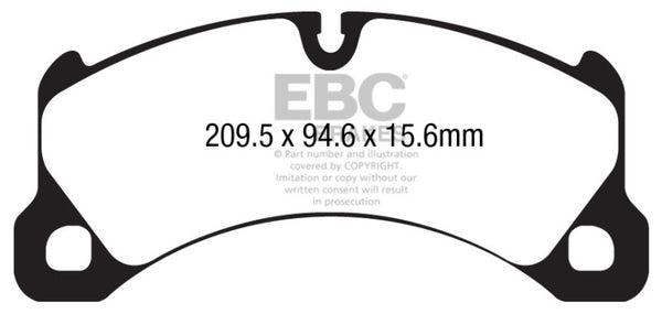 EBC 10+ Fits Porsche Cayenne 3.6 Yellowstuff Front Brake Pads DP42162R