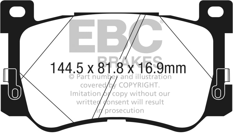 EBC 2017+ Genesis G90 5.0L Greenstuff Front Brake Pads DP23076