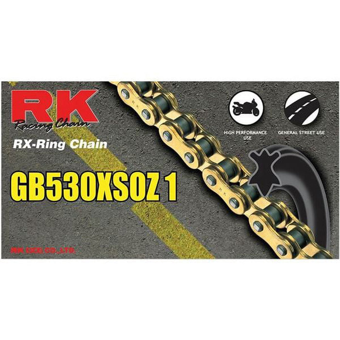RK 530XSOZ1 High Perform Street Sport RX-Ring Motorcycle Chain - 130 Link