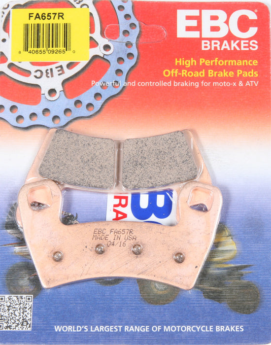 EBC Brakes FA657R R Series Sintered Disc Brake Pad, black, 1x1x1