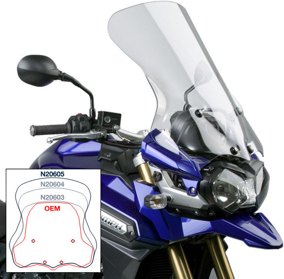 National Cycle VStream?½ and VStream+?½ Windscreens for Adventure/Touring Clear 24.00" N20605