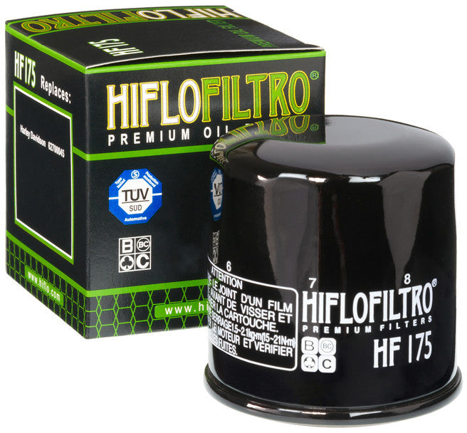 Hiflofiltro HF175 Premium Oil Filter, l: 8 h: 9 w: 8