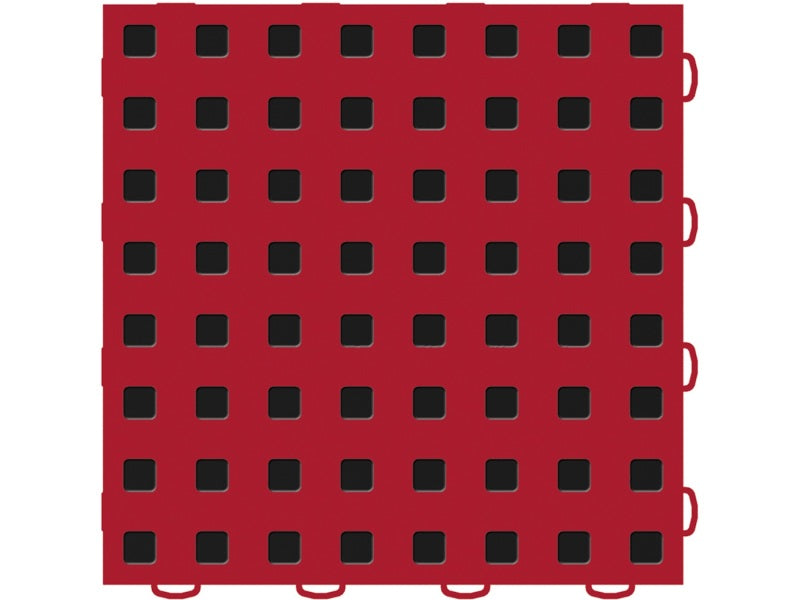 WeatherTech TechFloor 12in X 12in Tiles Red/Black **Order in Qtys of 10 51T1212 RD-BK