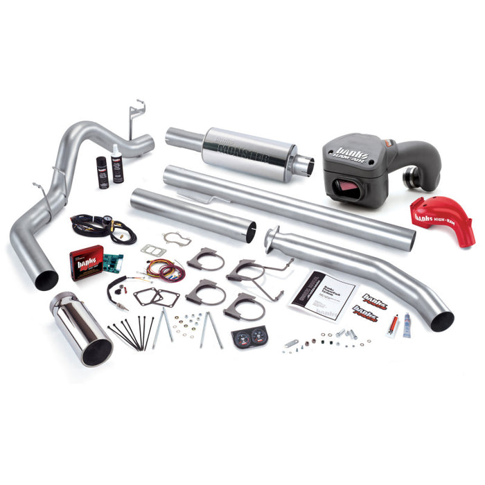 Banks Power 02 Compatible with Dodge 5.9L 235Hp Ext Cab PowerPack System SS Single Exhaust w/ Chrome Tip 49397