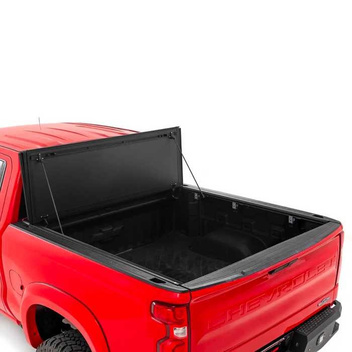 Rough Country Hard Tri-Fold Flip Up Bed Cover | Chevy/GMC 1500 (19-23) - 49120580
