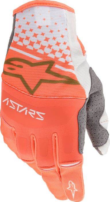 Alpinestars Techstar Gloves White/Orange/Gold Xl 3561020-2459-XL