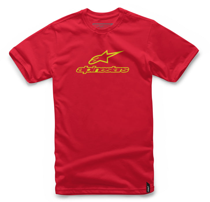 Alpinestars Always Tee Red/Hi-Vis Yellow 2X 1037-72102-3056-2X