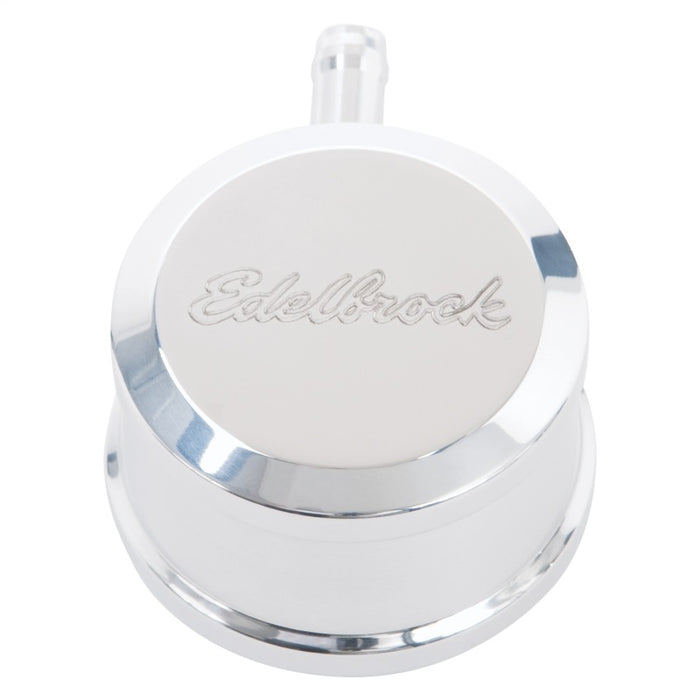 Edelbrock PCV for Valve Cover Aluminum Round Push In w/ 90-Degree Port Breather Look w/ Etched Logo 4407