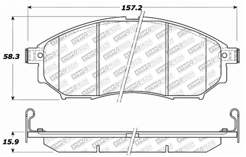 StopTech Street Select Brake Pads Rear 305.0888