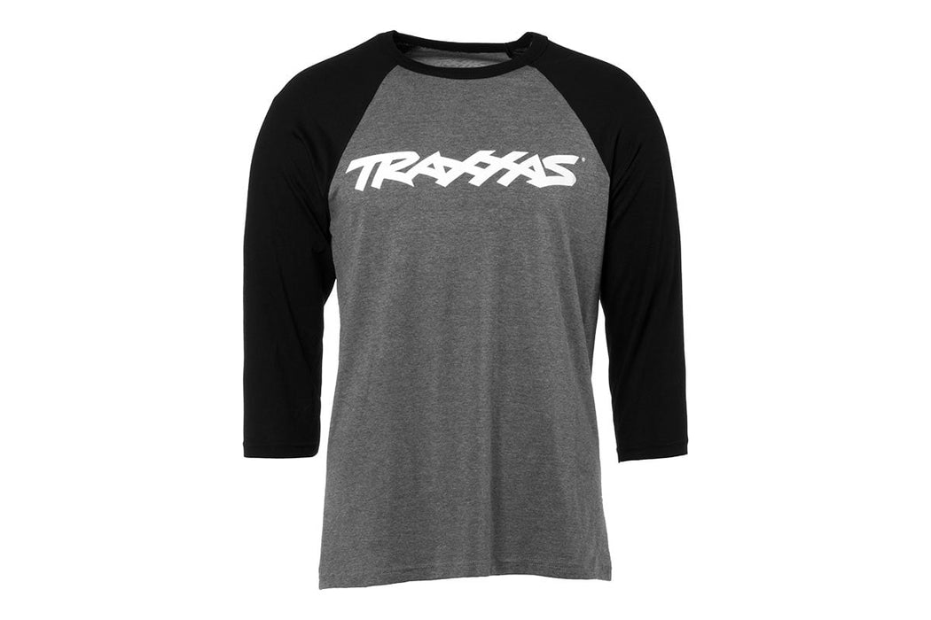 Traxxas Raglan Shirt, Grey/Black, Medium 1369-M