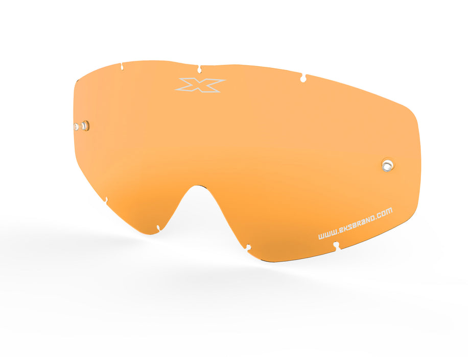 EKS BRAND Unisex-Adult Single Pane GOX MX Motorcross Goggle Replacement Lens (Orange, One Size)