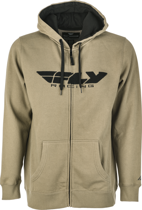 Fly Racing 354-0194L Fly Corporate Zip Up Hoodie Tan/Black Lg