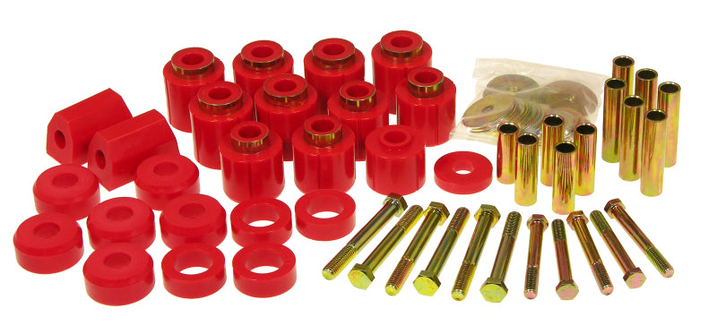 Prothane 87-96 Jeep YJ 1in Lift Body Mount Kit - Red Fits select: 1989-1995 JEEP WRANGLER / YJ, 1987-1988 JEEP WRANGLER