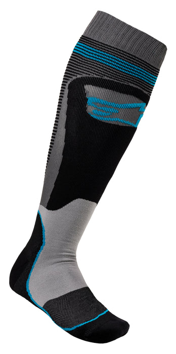 Alpinestars 4701820-1079-M Mx Plus-1 Socks Black/Cyan Medium