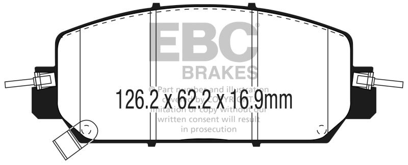 EBC 2017+ Honda CR-V 1.5L Turbo Greenstuff Front Brake Pads DP63084