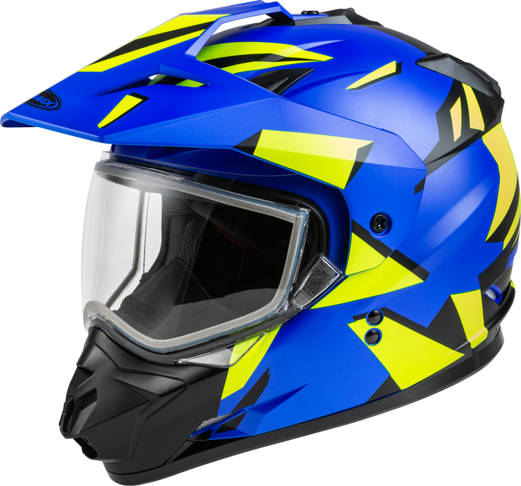 Gmax Gm-11S Ripcord Adventure Snow Helmet Matte Blue/Hi-Vis 2X A2114628