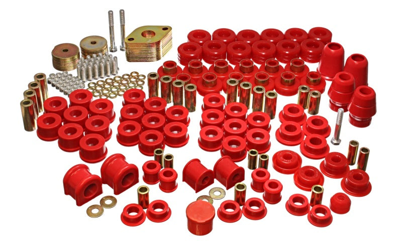 Energy Suspension 07-11 compatible with Jeep JK 4dr Red Hyper-Flex Master Bushing Set 2.18108R