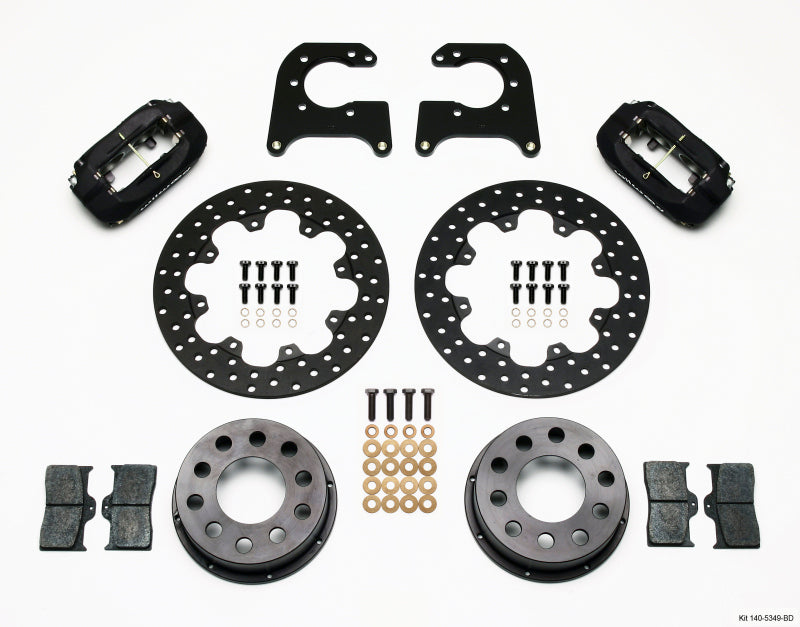 Wilwood Forged Dynalite Rear Drag Kit Drilled Rotor 58-64 Olds/Pont .690in Studs 140-5349-BD