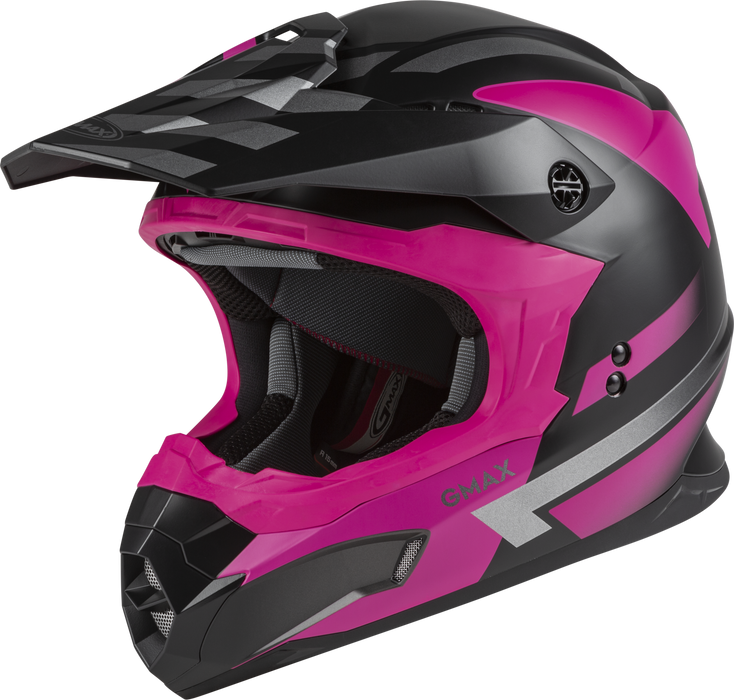 Gmax Mx-86 Off-Road Fame Helmet Matte Black/Pink/Silver Xl D3864347