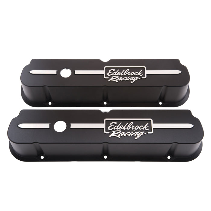 Edelbrock Valve Cover Racing Series Ford 289-302-351W CI V8 Tall Black 41653