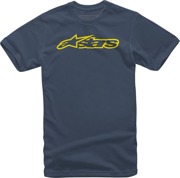 Alpinestars Blaze Tee Navy/Yellow Lg, Multi, Large