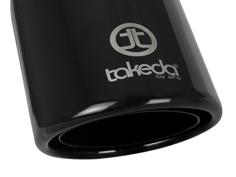 aFe Takeda 304 Stainless Steel Clamp-On Exhaust Tip 2.5in.Inlet / 4in Outlet Black 49T25404-B08